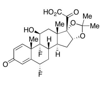 Fluocinolone acetonide-21-carboxylic acid (CAS 106931-78-6) - chemical structure image