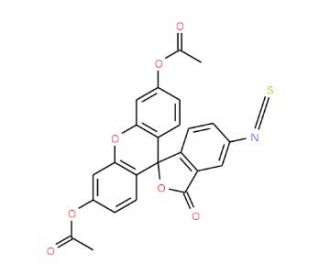 Fluorescein-diacetate-5-isothiocyanate (CAS 118378-76-0) - chemical structure image