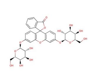 Fluorescein di(&beta;-D-galactopyranoside) (CAS 17817-20-8) - chemical structure image 