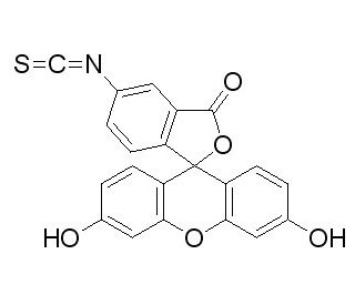 Fluorescein isothiocyanate isomer I (CAS 3326-32-7) - chemical structure image 