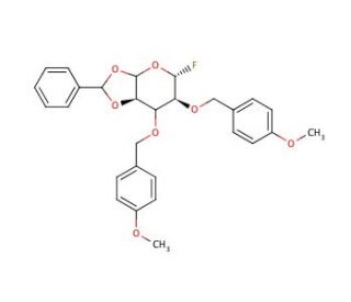 Fluoro 4,6-O-Benzylidene-2,3-di-O-(4-methoxybenzyl)-&alpha;-D-galactopyranoside - chemical structure image