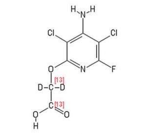 Fluroxypyr-d2,13C2 (CAS 69377-81-7 (unlabeled)) - chemical structure image