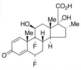 Fluticasone 17β-Carboxylic Acid (CAS 28416-82-2) - chemical structure image