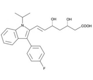 Fluvastatin (CAS 93957-54-1) - chemical structure image