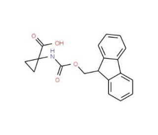 Fmoc-1-aminocyclopropane-1-carboxylic acid (CAS 126705-22-4) - chemical structure image