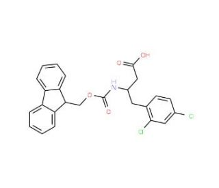 Fmoc-2,4-dichloro-D-beta-homophenylalanine (CAS 269396-54-5) - chemical structure image