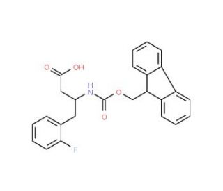 Fmoc-2-fluoro-D-beta-homophenylalanine (CAS 331763-63-4) - chemical structure image