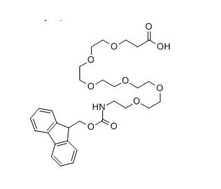 Fmoc-21-amino-4,7,10,13,16,19-hexaoxaheneicosanoic acid (CAS 882847-34-9) - chemical structure image