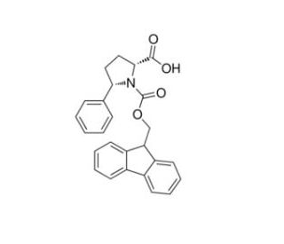 Fmoc-(2R,5S)-5-phenylpyrrolidine-2-carboxylic acid (CAS 269078-69-5) - chemical structure image