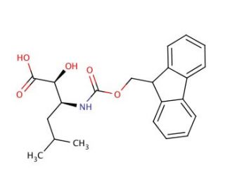 Fmoc-(2S,3S)-3-amino-2-hydroxy-5-methylhexanoic acid (CAS 361161-57-1) - chemical structure image