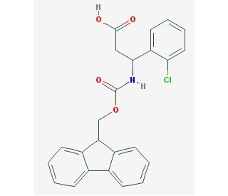 Fmoc-3-amino-3-(2-chlorophenyl)-propionic acid (CAS 284492-14-4) - chemical structure image