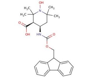 Fmoc-(3R,4R)-4-amino-1-oxyl-2,2,6,6-tetramethylpiperidine-3-carboxylic Acid (CAS 583827-13-8) - chemical structure image