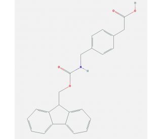 Fmoc-4-aminomethyl-phenylacetic acid (CAS 176504-01-1) - chemical structure image