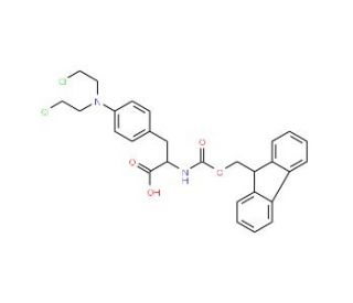 Fmoc-4-bis(2-chloroethyl)amino-L-phenylalanine (CAS 1217809-60-3) - chemical structure image