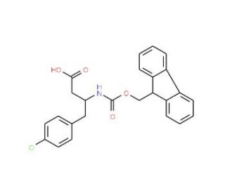 Fmoc-4-chloro-D-beta-homophenylalanine (CAS 331763-60-1) - chemical structure image