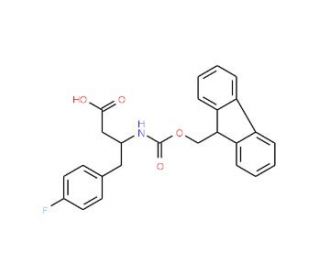 Fmoc-4-fluoro-D-beta-homophenylalanine (CAS 331763-70-3) - chemical structure image