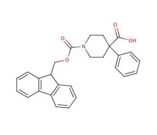Fmoc-4-phenyl-piperidine-4-carboxylic acid (CAS 215190-19-5) - chemical structure image