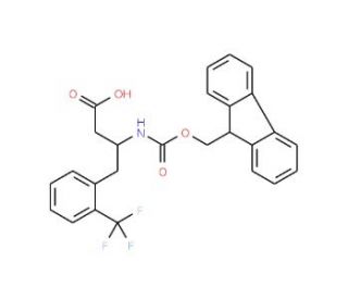 Fmoc-4-trifluoromethyl-L-beta-homophenylalanine (CAS 270065-81-1) - chemical structure image