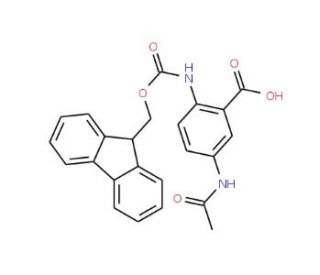 Fmoc-5-acetamido-2-aminobenzoic acid - chemical structure image
