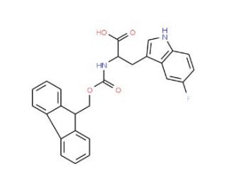 Fmoc-5-fluoro-DL-tryptophan - chemical structure image