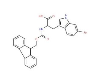 Fmoc-6-bromo-DL-tryptophan - chemical structure image