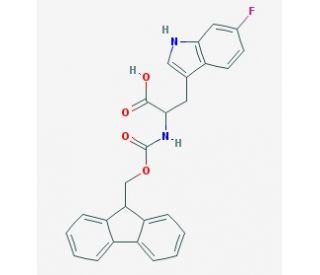 Fmoc-6-fluoro-DL-tryptophan (CAS 1219392-55-8) - chemical structure image