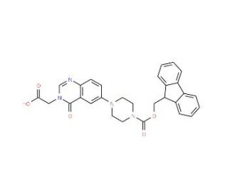 Fmoc-6-piperazin-1-yl-4(3H)-quinazolinone-3-acetic acid (CAS 269078-82-2) - chemical structure image