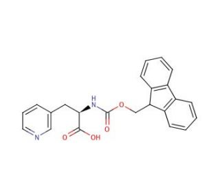 Fmoc-&beta;-(3-pyridyl)-D-Ala-OH (CAS 142994-45-4) - chemical structure image