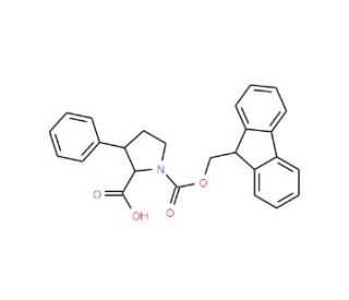 Fmoc-cis-DL-3-phenyl-Pro-OH (CAS 181824-45-3) - chemical structure image