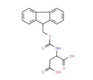 Fmoc-D-aspartic acid (CAS 136083-57-3) - chemical structure image