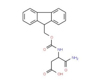 Fmoc-D-aspartic acid alpha-amide (CAS 200335-41-7) - chemical structure image