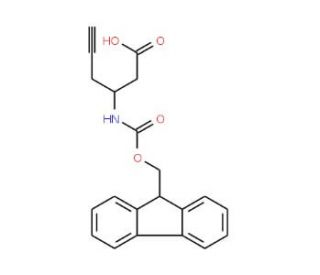 Fmoc-D-beta-homopropargylglycine (CAS 332064-94-5) - chemical structure image