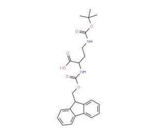 Fmoc-D-Dab(Boc)-OH (CAS 114360-56-4) - chemical structure image