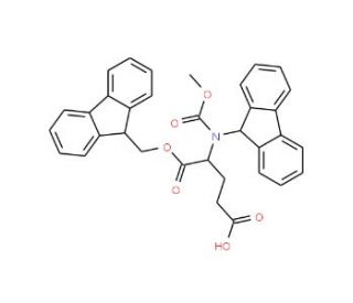 Fmoc-D-glutamic acid alpha-9-fluorenylmethyl ester (CAS 252049-17-5) - chemical structure image