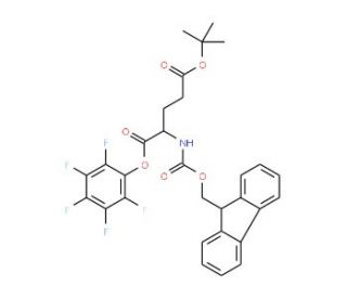 Fmoc-D-glutamic acid gamma-tert-butyl ester alpha-pentafluorophenyl ester (CAS 200616-21-3) - chemical structure image