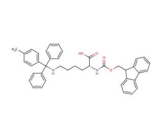 Fmoc-D-Lys(Mtt)-OH (CAS 198544-94-4) - chemical structure image