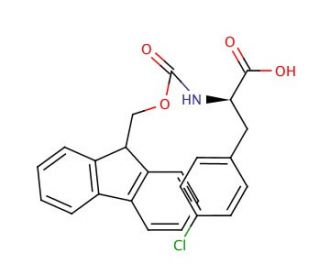 Fmoc-D-Phe(4-Cl)-OH (CAS 142994-19-2) - chemical structure image