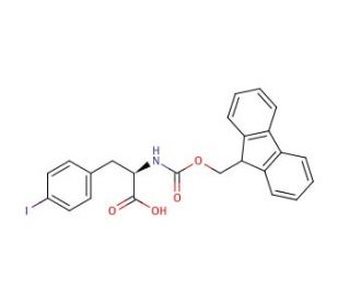 Fmoc-D-Phe(4-I)-OH (CAS 205526-29-0) - chemical structure image