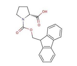 Fmoc-D-Pro-OH (CAS 101555-62-8) - chemical structure image
