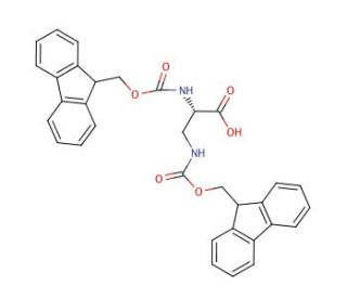 Fmoc-Dap(Fmoc)-OH (CAS 201473-90-7) - chemical structure image