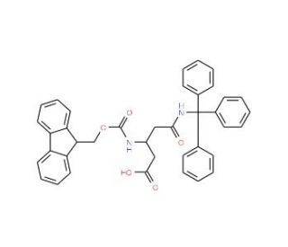 Fmoc-L-beta-HAsn(Trt)-OH (CAS 283160-20-3) - chemical structure image