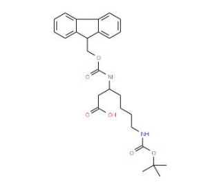 Fmoc-L-beta-HLys(Boc)-OH (CAS 203854-47-1) - chemical structure image