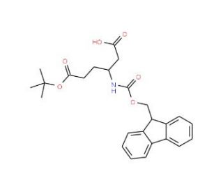 Fmoc-L-beta-homoglutamic acid d-t-butyl ester (CAS 203854-49-3) - chemical structure image