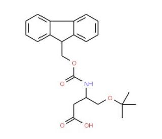 Fmoc-L-beta-HSer(tBu)-OH (CAS 203854-51-7) - chemical structure image