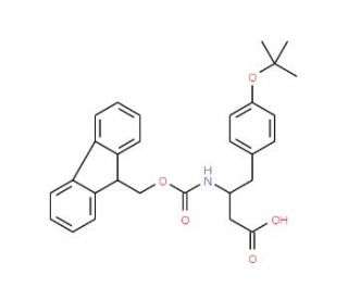 Fmoc-L-beta-HTyr(tBu)-OH (CAS 219967-69-8) - chemical structure image