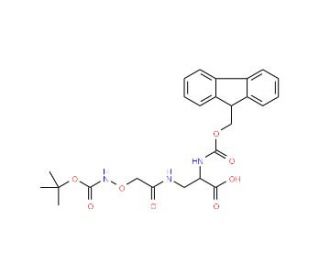 Fmoc-L-Dap(Boc-Aoa)-OH (CAS 600153-12-6) - chemical structure image