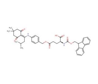 Fmoc-L-glutamic acid-gamma-4-[N-{1-(4,4-dimethyl-2,6-dioxocyclohexylidene)-3-methylbutyl}amino] benzyl ester (CAS 268730-86-5