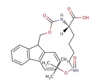 Fmoc-Lys(Boc)-OH (CAS 71989-26-9) - chemical structure image