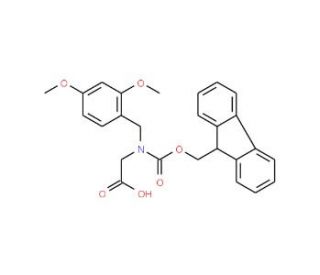 Fmoc-N-(2,4-dimethoxybenzyl)-Gly-OH (CAS 166881-42-1) - chemical structure image
