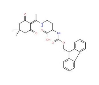 Fmoc-(N-gamma-1-(4,4-dimethyl-2,6-dioxocyclohex-1-ylidene)ethyl)-L-alpha,gamma-diaminobutyric acid - chemical structure image